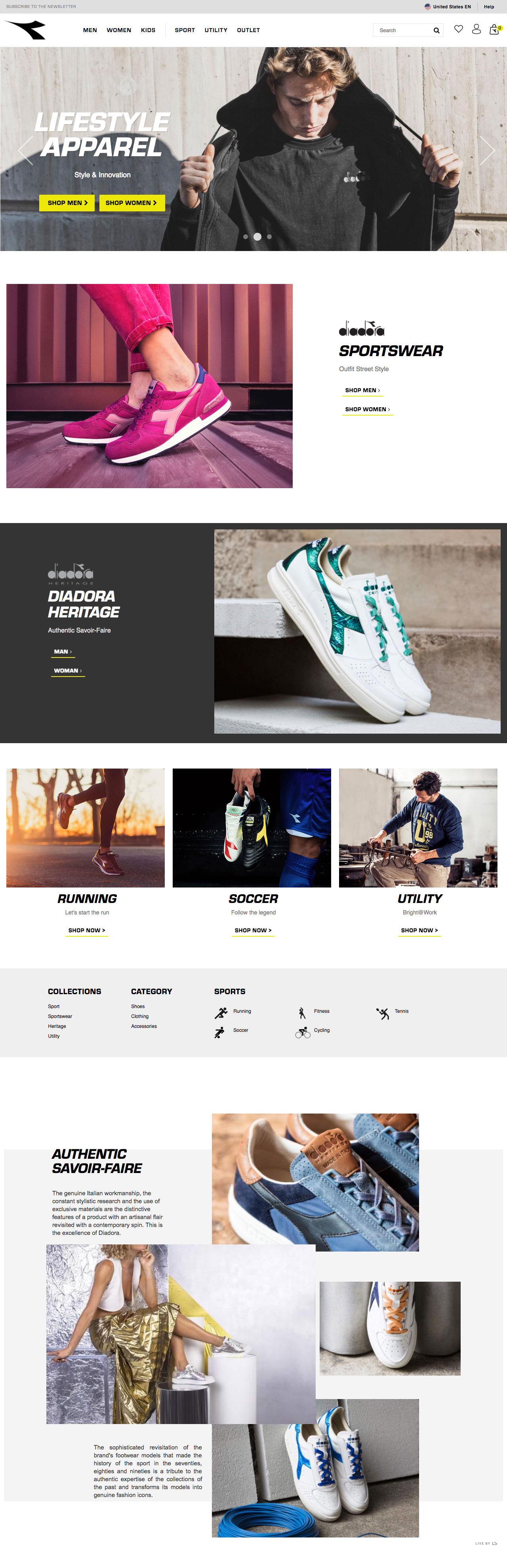 diadora official website